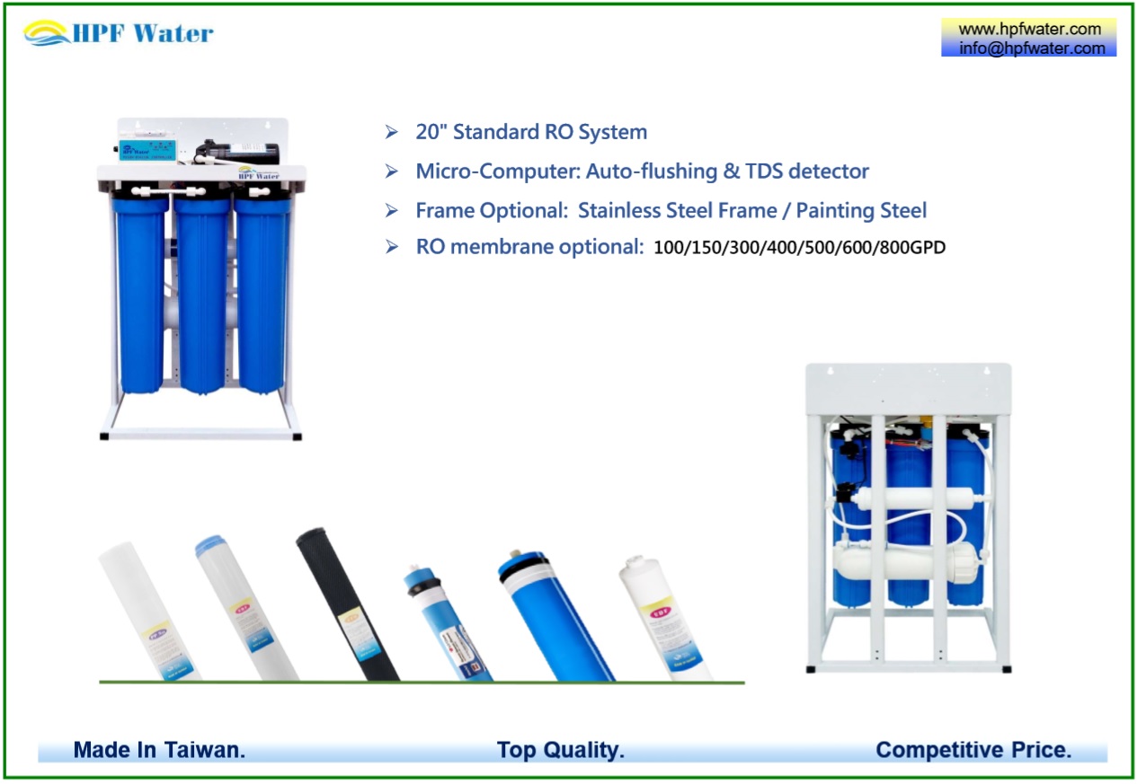 Commercial RO water purifier for  restaurant, office, factory and public place, made in Taiwan